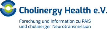 Logo Cholinergy Health e. V. mit Schriftzug Forschung und Information zu PAIS und cholinerger Neurotransmission
